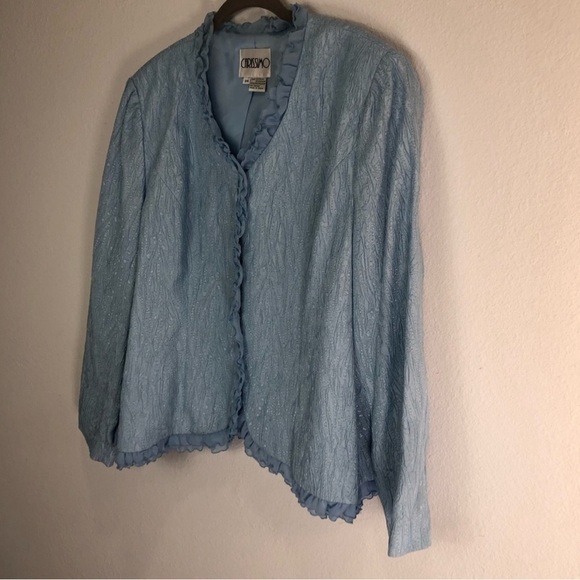 CARRISIMO mother of the bride blue jacket push button closer - Picture 8 of 16